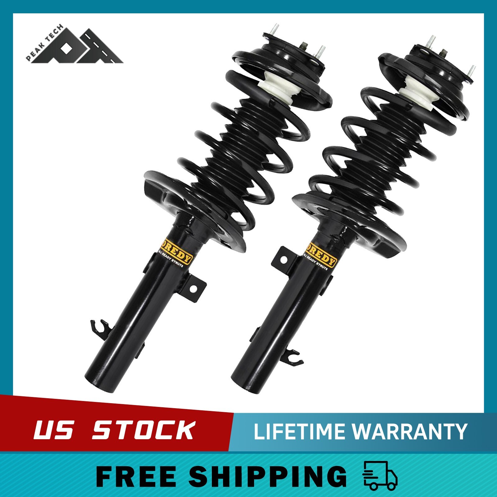 2008-2011 Ford Focus 2.0L Front Strut Pair Left & Right