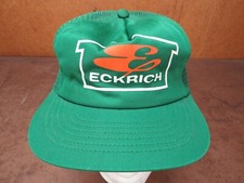 Eckrich hotdog Meats Swingster mesh back USA Farm Trucker VTG hat