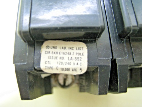 Quantité 5 SYLVANIA C-260 60 AMP 2 PÔLES 240 VOLTS DISJONCTEUR E16248 livraison gratuite - Photo 6/8