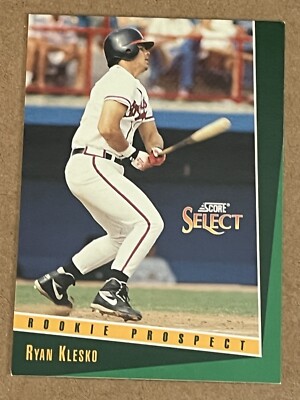 1993 SCORE SELECT - RYAN KLESKO BRAVES ROOKIE #405