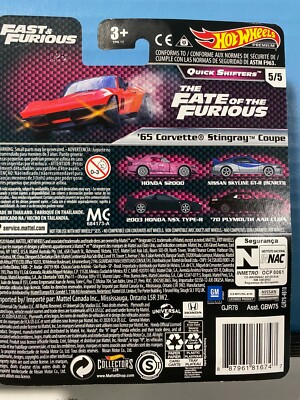 1/64 HOT WHEELS REAL RIDERS QUICK SHIFTERS FAST & FURIOUS 1965
