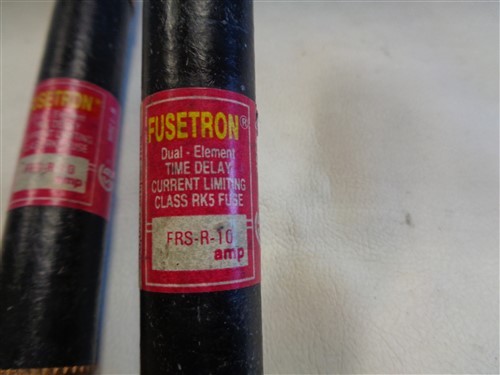 Lot De 10 Fusibles Fusetron FRS-R-5-6/10R à Double élément, Temporisés - 5,6 A - Neufs Sous Emballage D'origine