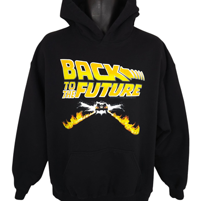 Back To The Future Sweatshirt Hoodie Mens Size Large Black