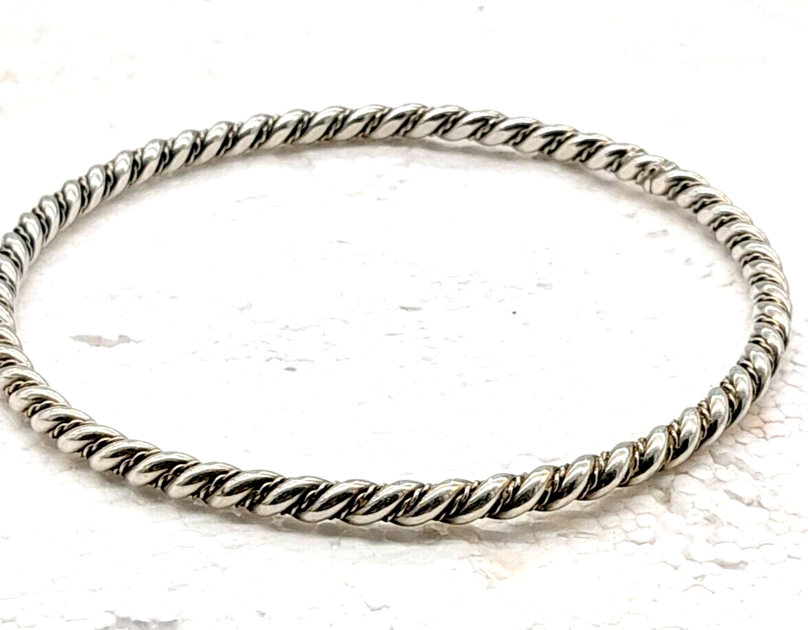 Navajo solid sterling silver twist wire high quality unisex