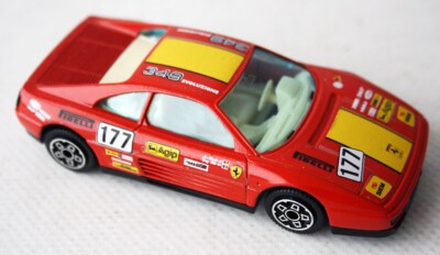 VINTAGE 80'S BBURAGO RED FERRARI 348 tb 1:43 4189 ITALY NEW NOS