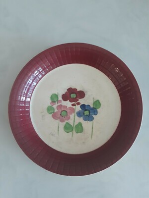 Blue Ridge Southern Pottery Pansy Pie Dish Serving Dish Hand Painted ...