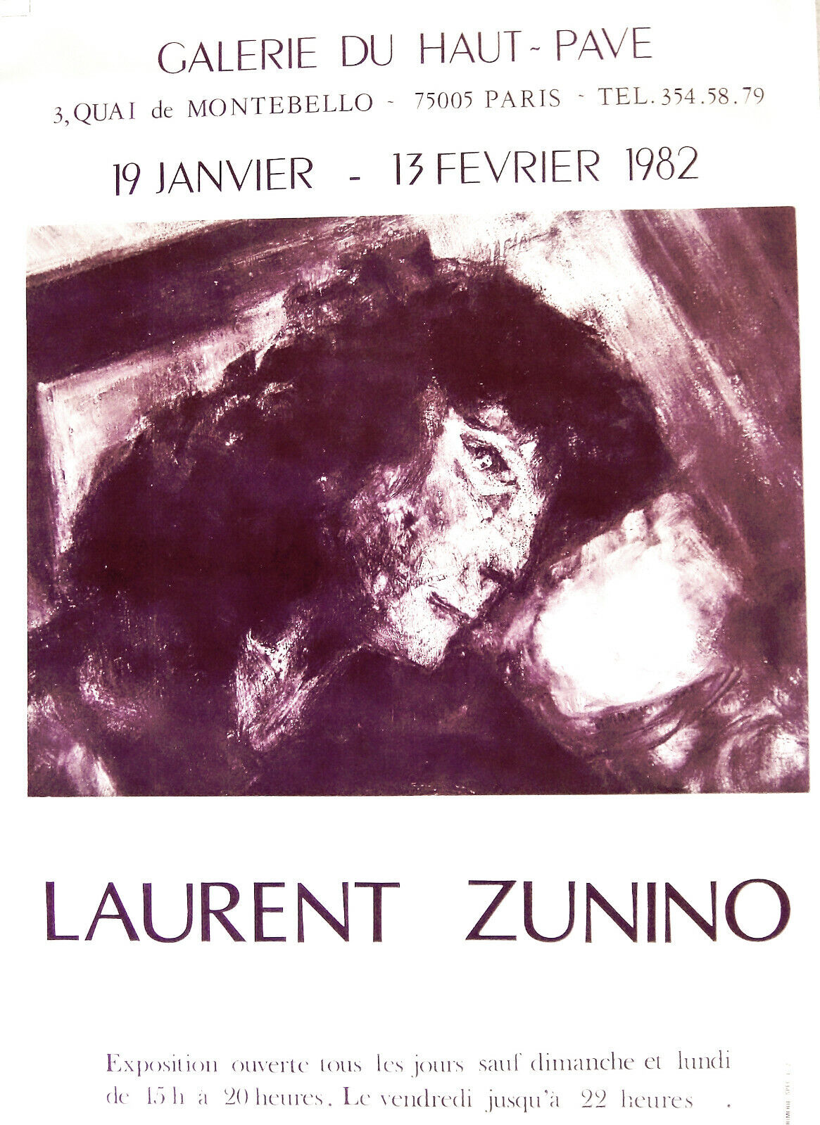 Vintage Laurent Zuino Original Limited French Lithograph Gallery Poster GORĄCO, tanio