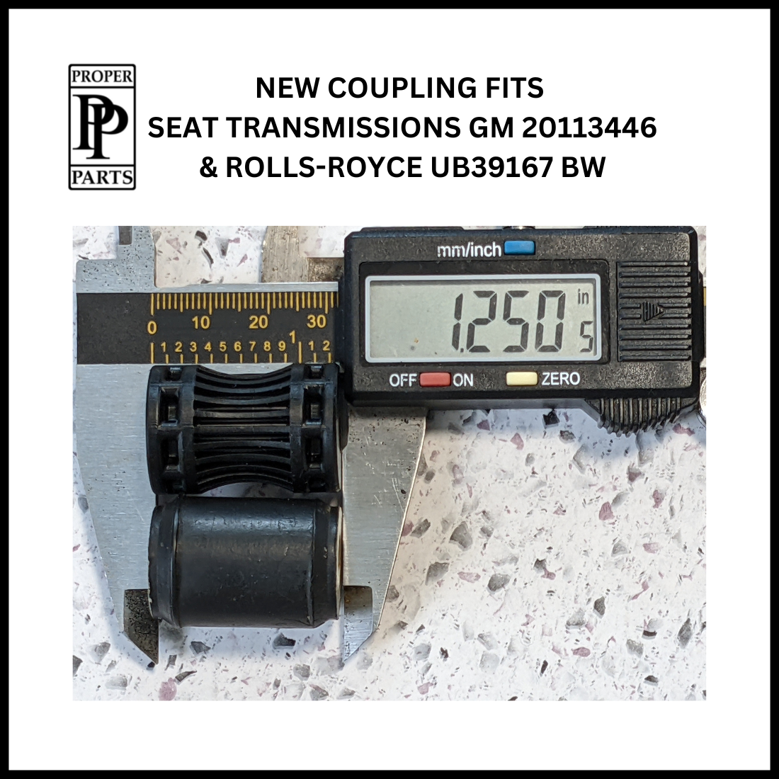 197980 COUPLING Seat Motor to Transmission 20113451, Fits GM 20113446