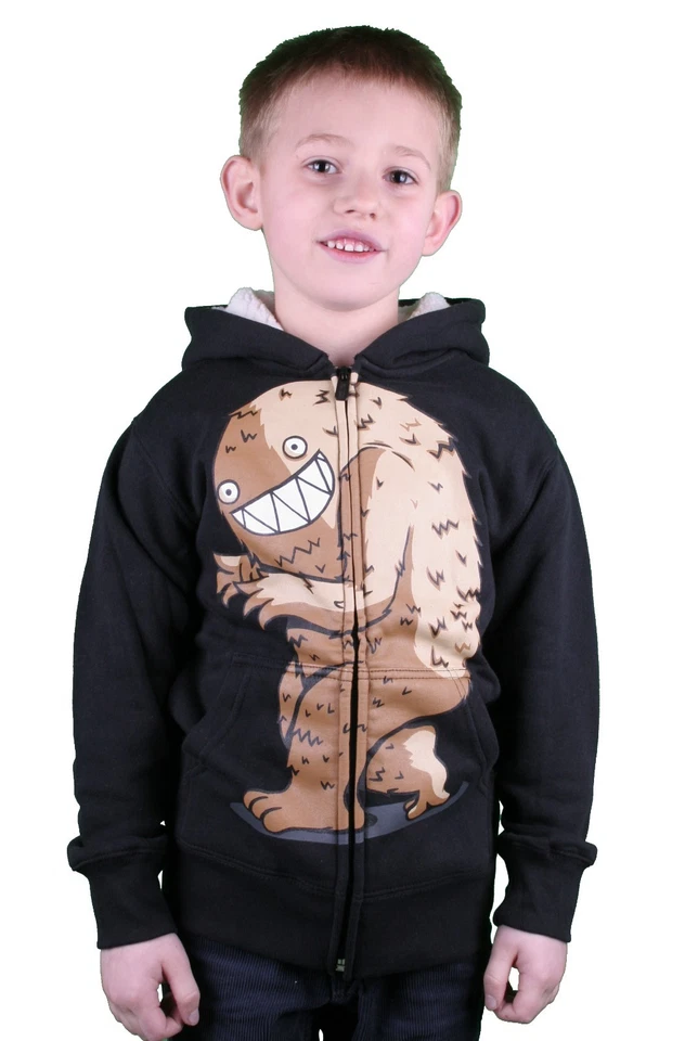 Iron Fist Boy's Kids Creepy Steve Monster Black Hoodie Sweatshirt IFK0086US NWT Foto 2 de 3