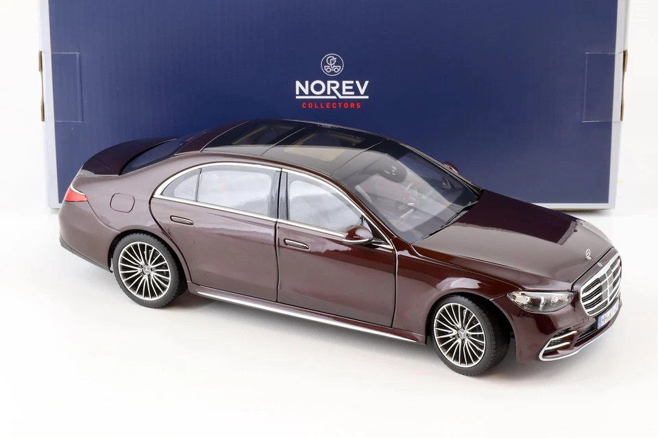 1:18 NOREV Mercedes CLASSE S Amg-Linea Berlina 2021 Dark Rosso Metallico 183804 - Immagine 2 di 4