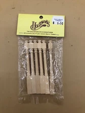 Newel Post Narrow Wooden Dollhouse Miniature 6pcs 7206 For Stairs & Railing