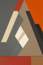 Large Abstract Painting 2x3 ft. Complex Geometric Demrin Fine Art Original NEW