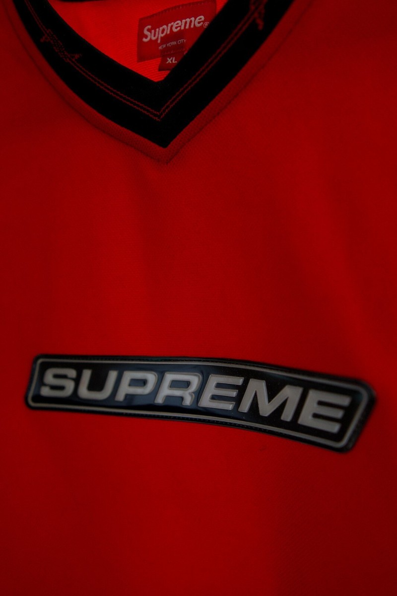 Supreme Barbed Wire Moto Jersey RED XL | eBay