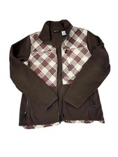 Brown Fleece Jacket Mens Size M