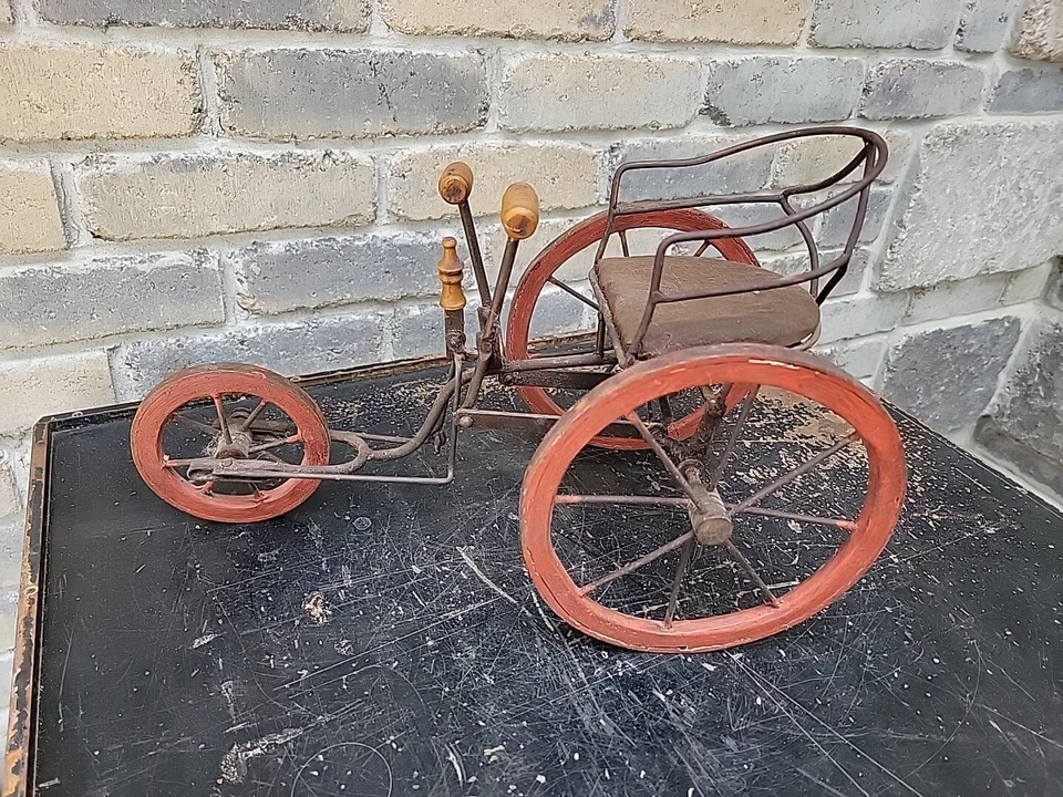 Antiguo triciclo de seguridad no válido Leicester del siglo XIX muestra de metal raro Foto 4 de 4