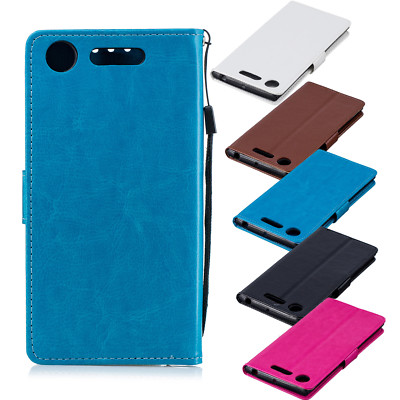 Luxury Soft Leather Flip Case Wallet Stand Cover For Sony Xperia Experia XZ1