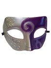 Purple Silver Roman Masquerade Mardi Gras Halloween Mask