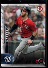 BRYCE HARPER MINT NATIONALS MVP GLOSSY BASE CARD RUNNING SP 2016 BOWMAN #100 GEM