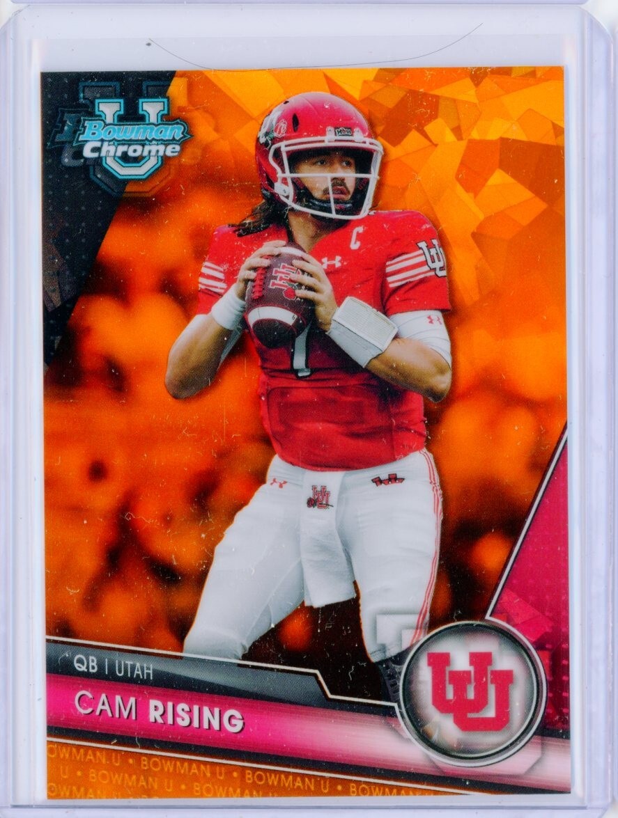 2023 Bowman Chrome U University Sapphire CAM RISING Orange RC Refractor 11/25