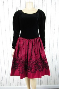 velvet and taffeta dress
