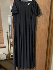 Southeastern Performance Concert Black Dress Size 26 With Flutter Sleeve