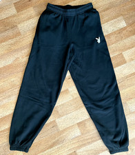 Playboy by Pacsun Women XS Black Sweatpants Fleece High Rise Logo Jogger Lounge