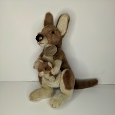 Yomiko Classics Mommy Baby Joey Kangaroo Plush Australia Soft Toy 14" Stuffed