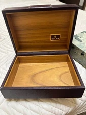 ROLEX Day-Date Watch Box Case 71.00.55 Wood Brown Vintage Genuine