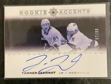 2021-22 Ultimate Hockey Rookie Accents Auto PA-TJ Tanner Jeannot 97/99 PREDATORS