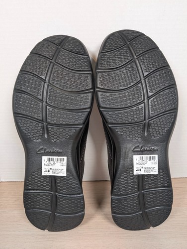 Clarks Leather Slip-On Shoes New Cotrell Step Leather Men 9.5 Black Cushioned - Picture 11 of 17