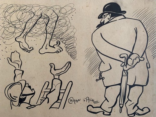 Caran D'Ache (1858-1909) Ink Caricature Inspector Emmanuel Pear Russian - Picture 2 of 11