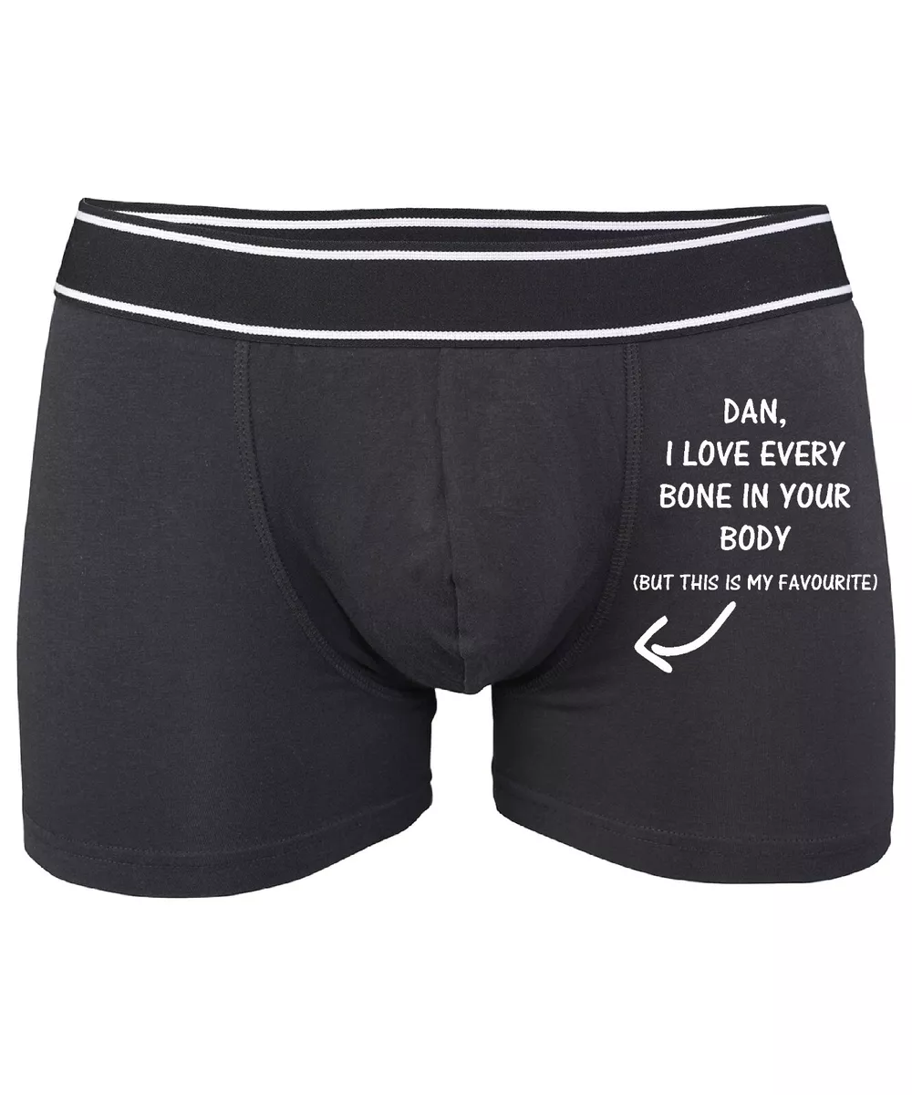 Cute Dog Bone Paw Men's Boxer Briefs, Lightweight