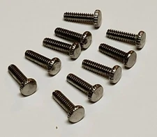 SET OF 10 STEEL 1/2" SHADE THUMBHEAD SCREWS NICKEL PLATED 6/32 THREAD 20919NJB