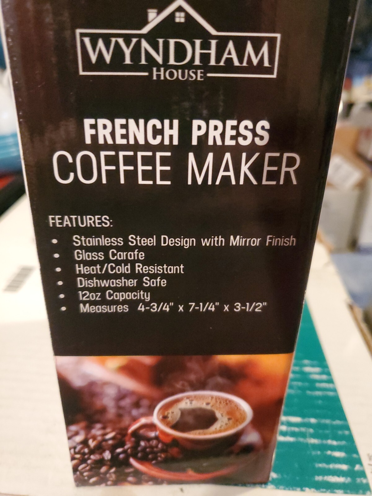 French Press Coffee Maker Wyndham House&trade; 12oz Mug Size Stainless Glass 