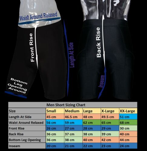 Men Bicycle Biking 3D DI-Molded Padded High Waist Summer Cycling Shorts 6 Panel - Picture 3 of 21
