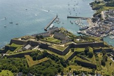 Landscape architecture building france monastery sea Custom Gaming Mat Desk