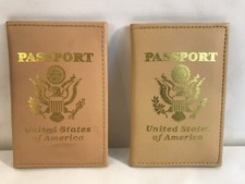 Vintage USA Passport Travel Wallets Set of 2 HD30 