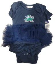 Two Feet Ahead Baby Newborn Notre Dame Fighting Irish Tutu Dress 12 Months New