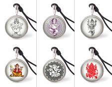 The Hindu God Ganesh Necklace Pendants Pewter Silver Jewelry JNP