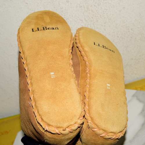 LL Bean Wicked Good Slipper Shoes Suede Shearling Men US 11 - Picture 14 of 17