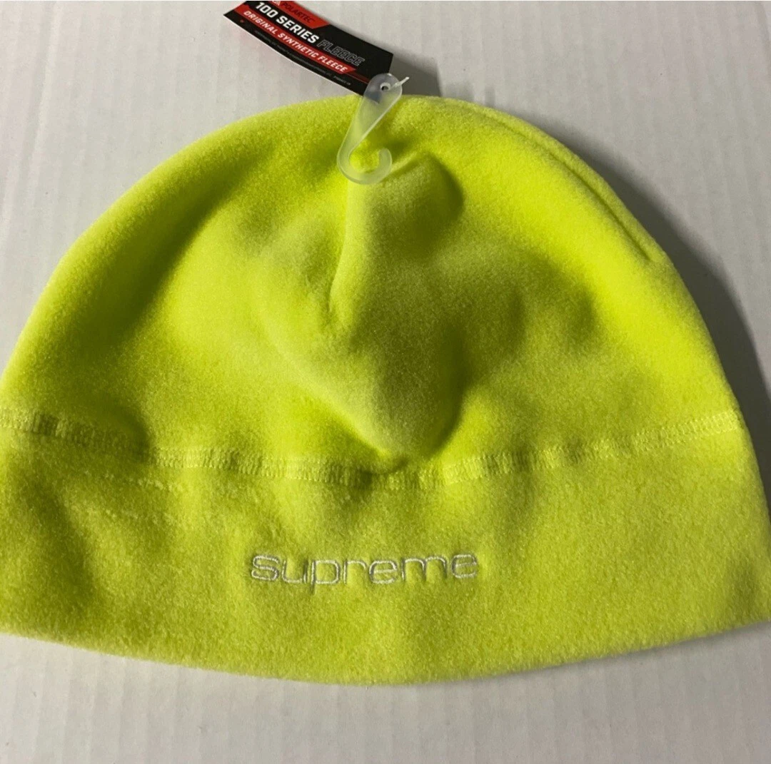 Supreme Polartec Beanie vert néon