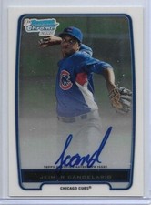 2012 BOWMAN CHROME RC JEIMER CANDELARIO AUTO SIGNED #BCP20 CHICAGO CUBS