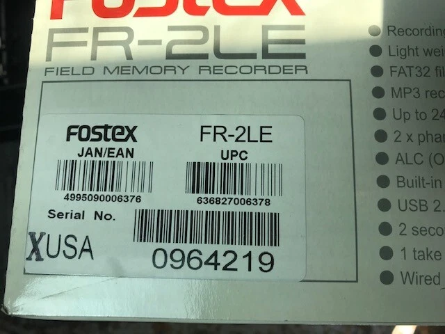 Fostex FR-2LE Field Memory Recorder Portable Audio - Image 4 of 4