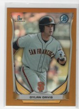 Dylan Davis 2014 Bowman Chrome RC Rookie Gold Refractor Card # CDP-94, /50