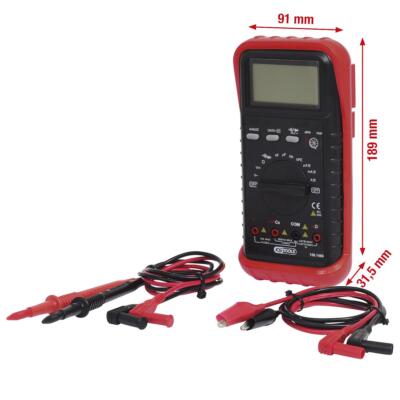 Digital Multimeter inkl. Prüfspitzen und Krokodilklemmen - KS Tools 150.1480
