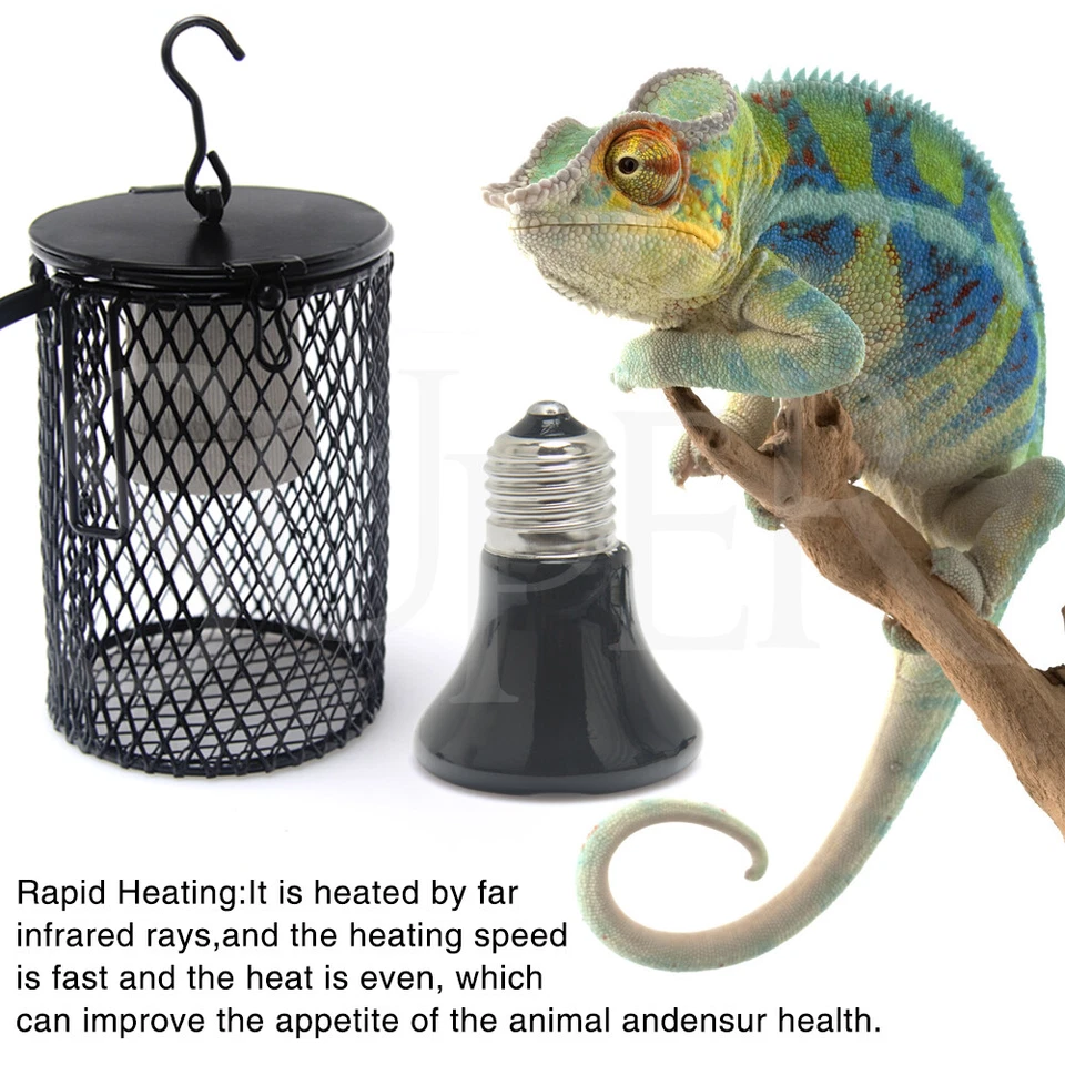 Reptile Ceramic Heat Lamp anti-hot Cage Light Holder Switch Chicken Brooder 100W - image 4 of 4