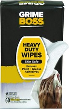 Heavy Duty Hand Cleaning Wipes, White 60 Count Pack of 1 