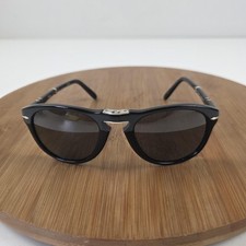 Persol 714-S-M Steve McQueen Sunglasses Mens 54mm Black Gray Folding Made Italy