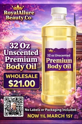 Wholesale Unscented Premium BOody Oil