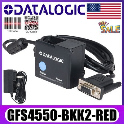 Datalogic Gryphon GFS4550-BKK2-RED 1D 2D Fixed Barcode Scanner With RS232 Cable